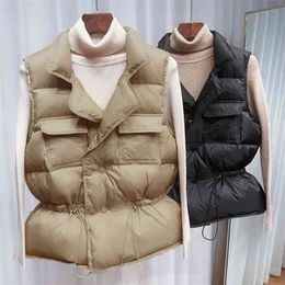 Winter Down Vests Women Sleeveless Bodywarmer Woman Jacket Windbreaker Clothes Lightweight Coat Warm Waistcoat 210909