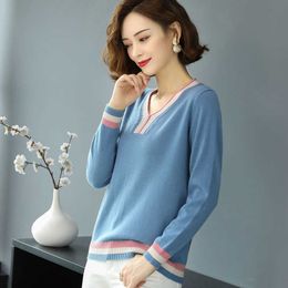 European Fashion Sweet heart striped Sweaters and Pullovers Long Sleeve Patchwork Knit Sweaters Vintage Loose Tops Kawaii 210604