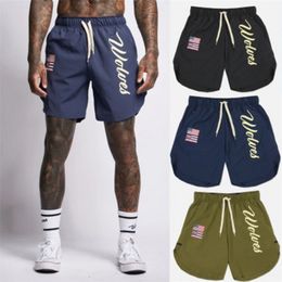 Men Gyms Fashion Fitness Shorts Bodybuilding Joggers Summer Quick-dry Cool Short Pants Male Casual Beach Brand Sweatpants 210713