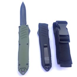 Wholesale oem цинк-алюминиевый сплав ручки защиты автоматический нож легкий хвостовик крепкий весенний черный лезвие тактический складной нож