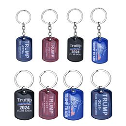 2024 Election Keychain Pendant Trump Stainless Steel Keychains Luggage Decoration Key Ring Creative Gift Free DHL