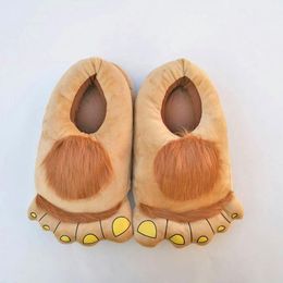 Women's Funny Home Slippers Women Suede Warm Winter Shoes Woman Furry Cute Flat Ladies Indoor Female Footwear Plus Size