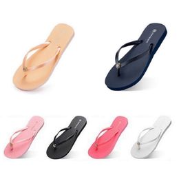 Style310 Slippers Beach Shoes Flip Flops Womens Green Yellow Orange Navy Bule White Pink Brown Summer Sandals 35-38