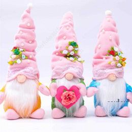 Mother's Day Dwarf Gift Spring Flowers Dwarf Gnome Easter Birthday Mother's Day Doll Gift Home Festival Desktop Decor DAW390