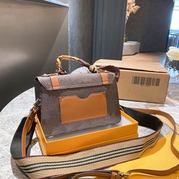 Women's brown shoulder bag classic print design flip bag fashion daily Messenger bag Ribbon handbag size25.10.26