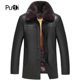 Men's Jackets Men's MT840 2022 Men Fashion Real Sheep Leather With Lining Inside Fall Winter Casual Outwear