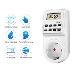 Timers TM03 Digital Timer Switch Socket Electronic Kitchen Outlet 12/24 Hour Cyclic Programmable Timing Time Setting