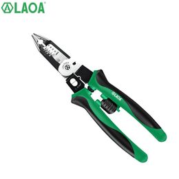 LAOA Multifunctional Electrician Pliers Long Nose Pliers Professional Wire Stripper Cable Cutter Terminal Crimping Hand Tools 211110