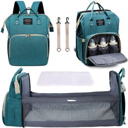 Diaper Bag Backpack with Changing Station for Baby Boys Girls Foldable Travel Bed Large Capacity Waterproof 220225