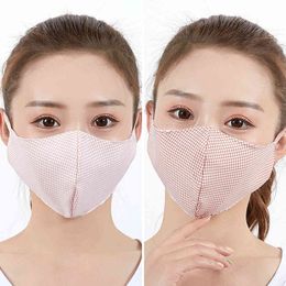 Sunscreen and Dustproof Mask Summer Thin Breathable Pure Cotton Male Female Students Washable Three-dimensional EI71720