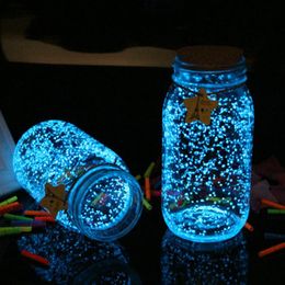 Party Decoration 10g DIY Fluorescent Super Luminous Particle Glow Pigment Bright Gravel Noctilucent Sand Glowing In The Dark Powder HR