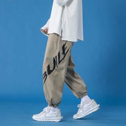 Pantaloni cargo da uomo pantaloni hip-hop pantaloni larghi harem casual streetwear abbigliamento sportivo per Y0811