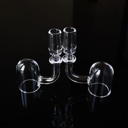 Mini Glass Bongs 20mm OD Quartz Banger Glass Bong Pipe Heady Smoking 14mm 18mm Male Female Joint 90 Degree Thick Oil Dab Rig Nails Water Pipe QN01