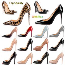 Высочайшее качество моды, так что Kate Styles Женские одежды Обувь красные днище высокие каблуки сексуальные заостренные ноги подошвы 8 см 10 см 12 см насосы свадебные ботинки