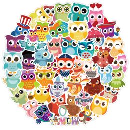 80Pcs-Pack Owl Stickers Wall Stickers Wholesale Vinyl Sticker Waterproof Laptops Car Scrapbooking Guitar Box Skateboard JDM Luggage Decal