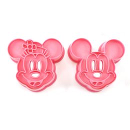 Mouse Cookie Cutter Plastic Biscuit Baking Fruit Knife Kitchen Cake Mould Tools Embossing Printing