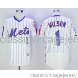 Embroidery Mookie Wilson american baseball famous jersey Stitched Men Women Youth baseball Jersey Size XS-6XL