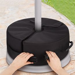 Furniture Accessories 18" Round Umbrella Base Weight Bag Weatherproof Outdoor Parasol Beach Tent Stand for Home Hotel Use KDJK2106