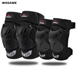 WOSAWE Motorcycle Knee Protector Bicycle Kneeling Cycling Bike Racing Tactical Skate Protective Knee Pads and Guard Elbow Pad Q0913