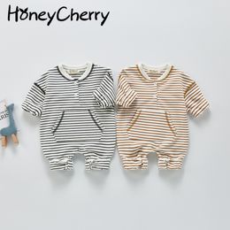 The Spring and Autumn infant boy girl baby long-sleeved leotard long climbing clothes Romper 210515