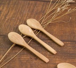 15.5*3.7cm Painted Wooden Spoons Natural Eeo-Friendly Mini Honey Spoons Kitchen Mini Coffee Teaspoon Kids soup