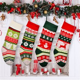 Christmas Stockings Xmas Tree Fireplace Hanging Ornaments Family Holiday Season Decorations Large Size PHJK2107