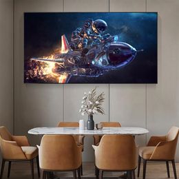 Posters Space Rocket Ship Canvas Prints Wall Art Pictures For Living Room Modern Painting Home Decor Cuadros
