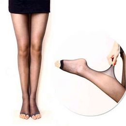 Women Fashion Open Toe Sexy Sheer One Size Ultra-Thin Slim Stretch Pantyhose Tight Seamless mujer Stocking Female Nylon Tights Y1130