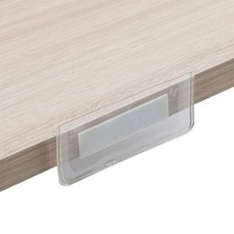 Clear Plastic Shelf Label Holder Wood Shelf Sign Ticket Holder Adhesive Mounting Shelves Data Strip Vinyl Pocket