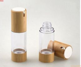 High-grade oxidation-proof bamboo vacuum lotion bottle 30ml transparent AS bottle#577goods