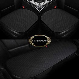 Four Seasons Linen Fabric Car Seats Cover Front Rear Flax Cushion Breathable Protector Mat Pad Universal Size Auto accessories204I