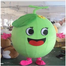 High quality Green Melon Mascot Costumes Halloween Fancy Party Dress Cartoon Character Carnival Xmas Easter Advertising Birthday Party Costume Outfit