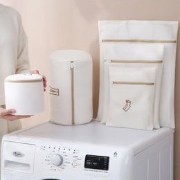 Laundry Bags 6Pcs/Set Bag Bathroom Washing Machine Storage Mesh Thickening Bra Home Accessories Embroidery