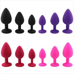 Sex Anal Toys Butt Plug Silicone Unisex Shop Gay Stopper 3 Different Size Adult Toys for Men Women Trainer Couples Tail 1217