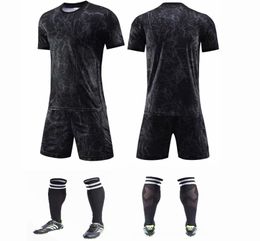 sunjie204018Soccer Jerseys Black adult T-shirt Customized service breathable custom personalized services school team Any club football Shirts