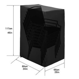 Shade Garden Stacked Chair Dust Cover Waterproof Patio Furniture Protector For Outdoor Storage Bag