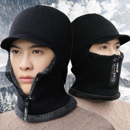 Cycling Caps & Masks Winter Warm Hats Men's Wool And Scarves Wind-proof Cotton Hat For Riding Hiking Outdoor Accessories