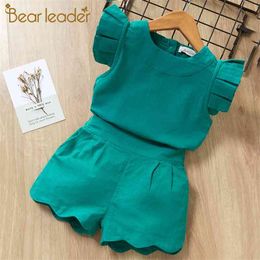 Girls Clothing Sets Summer Kids Girl Cool Outfits Strawberry Tops Shirts Shorts Suit Children 210429