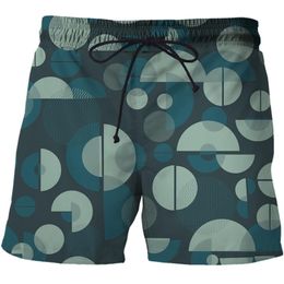 Pantaloncini da uomo Costume da bagno Beach Beach Asciugatura Tronchi per uomo Summer Sport Plus Size Geometria 3D Fun Stampa Board Boxer Breve