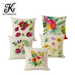 Plant MapCushion Cover Printing Linen CottonPillow Case Sofa Home Decoration Pillow Set Cushion/Decorative