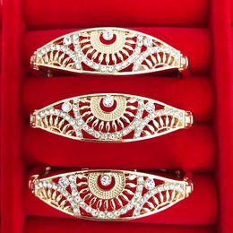 Bangle Moroccan Vintage Rhinestone Bracelet Set Jewellery Woman Caftan Crystal Wrist 3pcs/set Accessories