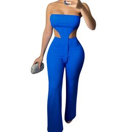 Women's Summer Casual Irregular Tube Crop Top + Wide Leg Pants 2 Piece Outfits Sexy Off the Shoulder Slim Clubwear Two Piece Set X0709