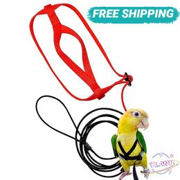 Other Bird Supplies SWT Flying Traction Straps Band Adjustable Anti-Bite Training Rope Parrot Harness Leash Outdoor