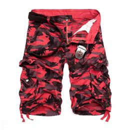 US Size Camouflage Loose Cargo Shorts Men Cool Summer Military Camo Short Pants Homme 210629