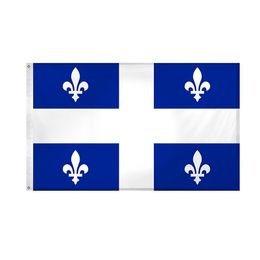 Canada Quebec 3'X5'ft Flags Country National City Banners 100D Polyester High Quality With Two Brass Grommets