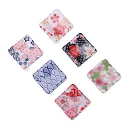 Ceramic Chopstick Rest Cherry Blossom Japanese-style Chopsticks Holder Tableware And Kitchenware Crafts Holder