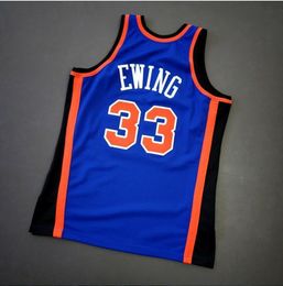 Custom Men Youth women Vintage Patrick Ewing Mitchell Ness 96 97 College Basketball Jersey Size S-4XL or custom any name or number jersey