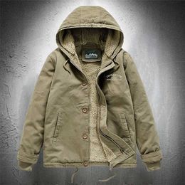 Men Fleece Hoodie Jacket Autumn Fleece Lined Thicken Hoodie Coat Men Casual Hooded Coat Zip Up Jacket Fashion Clothing 211204