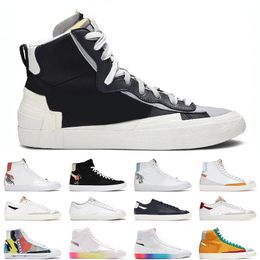 Blazers mid 77 Black Grey men women Running Shoes Have A Good Game Multi Color Pacifice Blue Designer Sneakers Athletic mens trainers jogging walking