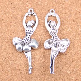 33pcs Antique Silver Bronze Plated ballet dancer Charms Pendant DIY Necklace Bracelet Bangle Findings 51*20mm